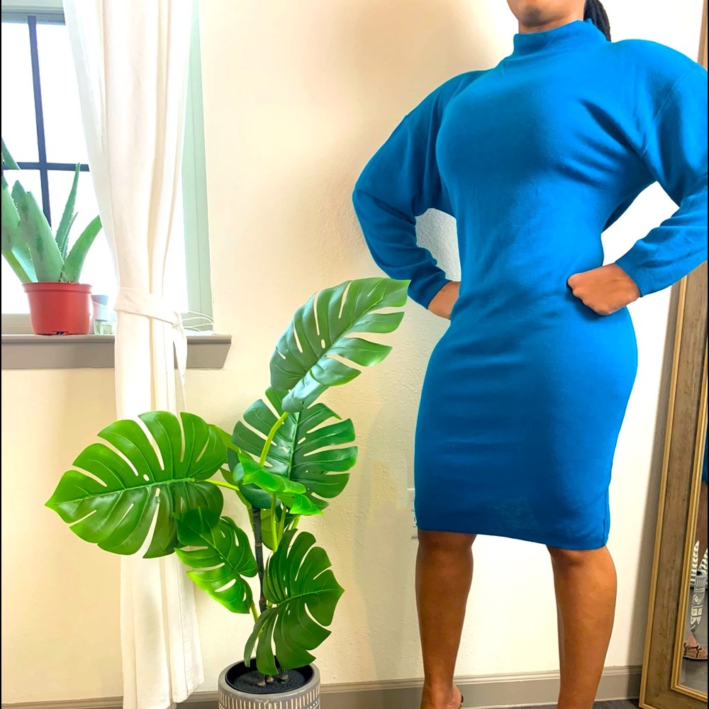 Turquoise Sweater Dress